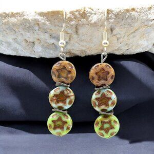 Stargate Czech Glass Drop Earrings | Handmade